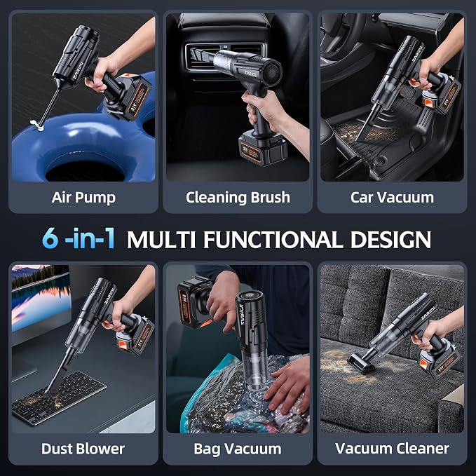 Cordless Handheld Car Vacuum Cleaner, 000Pa High-Power Rechargeable Dust Buster - Image 6