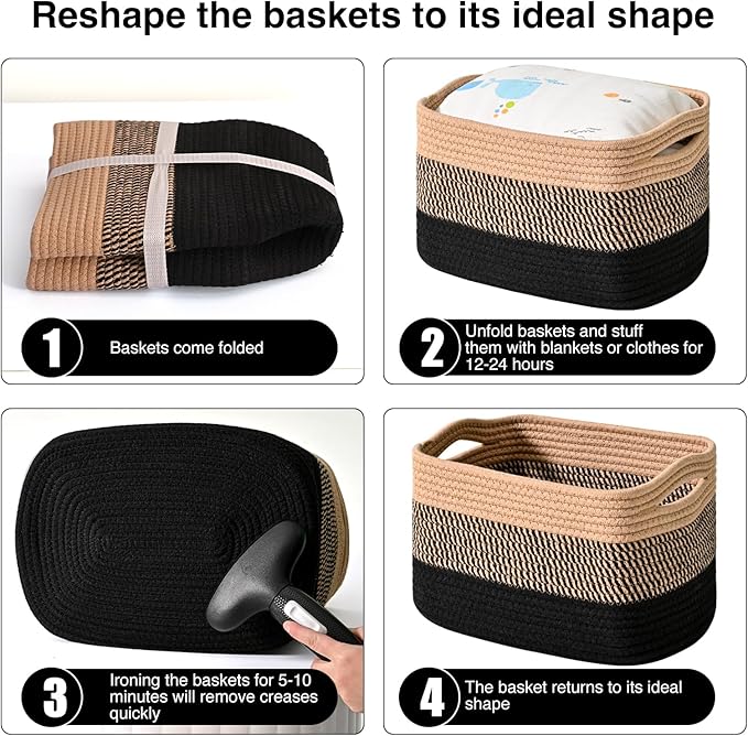 Storage Baskets for Organizing Shelves, Decorative Baskets for Storage - Image 7