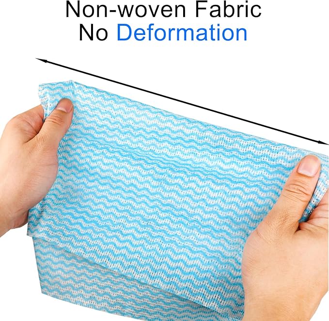 100 Count Disposable Cleaning Towels and Dish Cloths, Super Absorbent Dishcloths - Image 4
