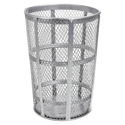 Global Industrial 48 Gallon Outdoor Metal Trash Container, Galvanized by GlobalIndustrial