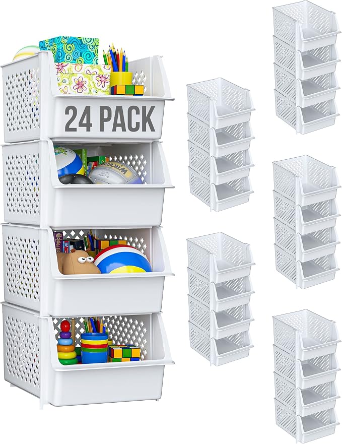 TidyFriend Plastic Stackable Bins - Image 2