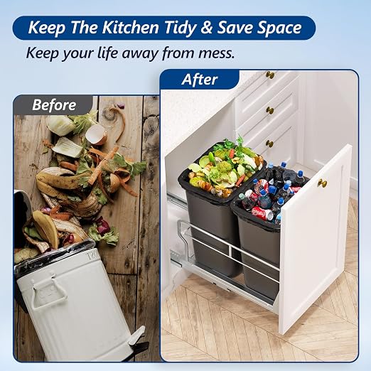 Insputer Dual Pull Out Trash Can Under Cabinet - Image 8