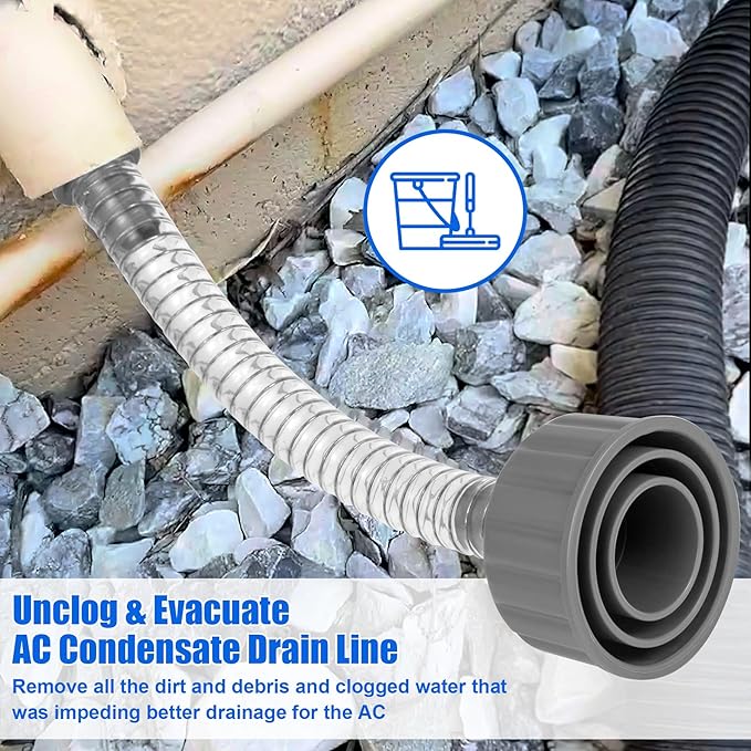 Wet Vac Attachment A/C Drain Lines Cleaner Tool, AC Drain Line Vacuum Adapter - Image 5