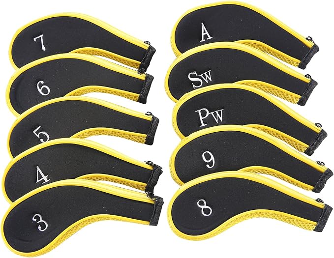Sword &Shield sports Neoprene Zipper Golf Club Iron Head Covers Iron Covers by Unknown