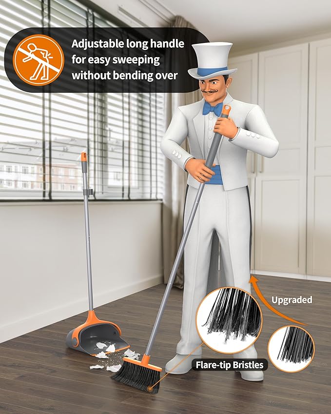 MR.SIGA Broom and Dustpan Set - Image 2