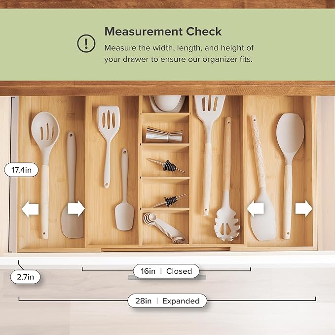 KitchenEdge Adjustable Kitchen Drawer Organizer - Image 4