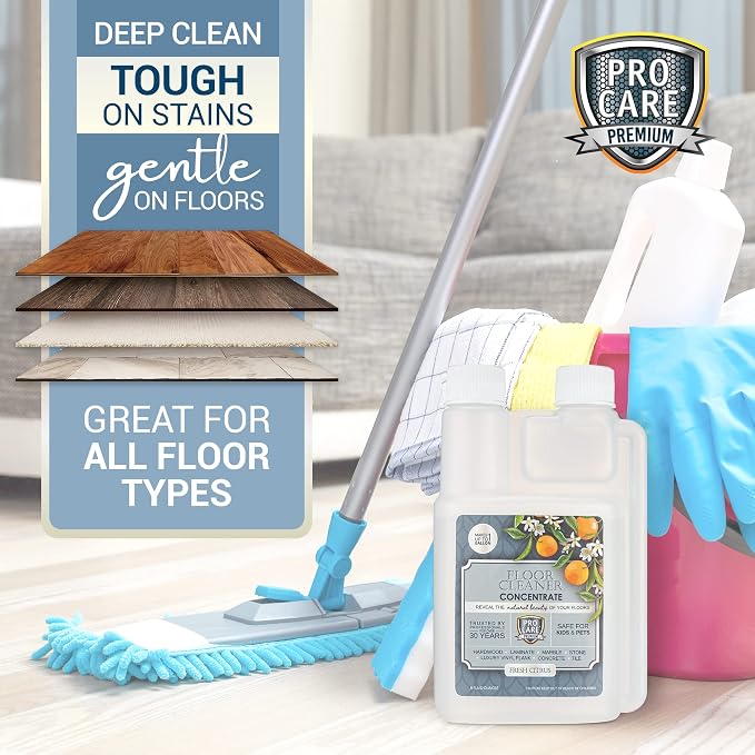 ProCare Citrus Floor Cleaner Concentrate | Vinyl, Stone & Laminate Floor Cleaner - Image 3
