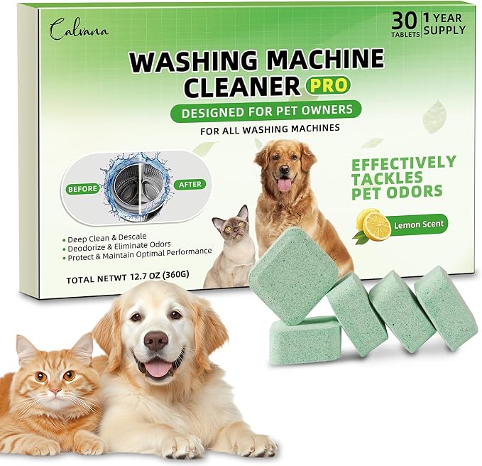 Washing Machine Cleaning Tablets, Formulated by Calvana