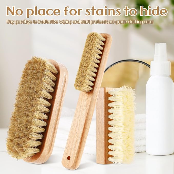 3 Pcs Wood Laundry Stain Brush Stain Remover Brushes - Image 7
