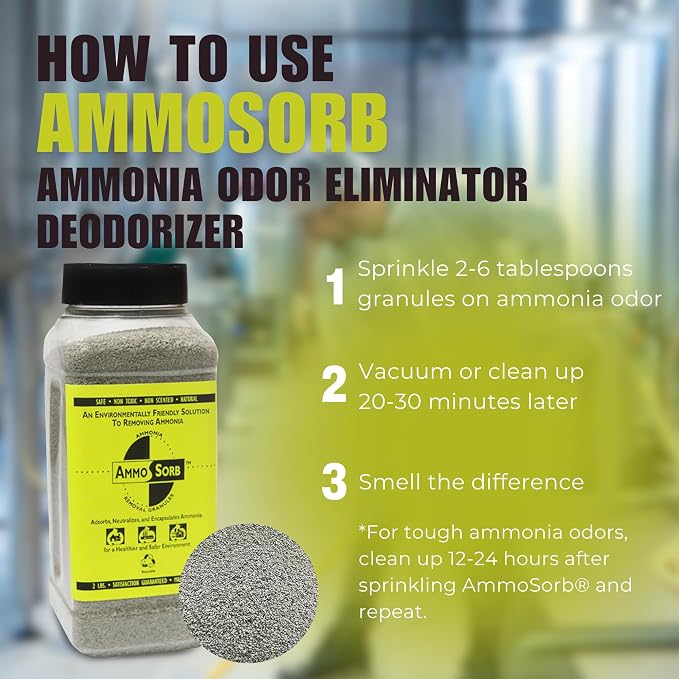 – Natural Ammonia Odor Elimination Deodorizer Granules: 2 lb. – Powerful Odor - Image 5
