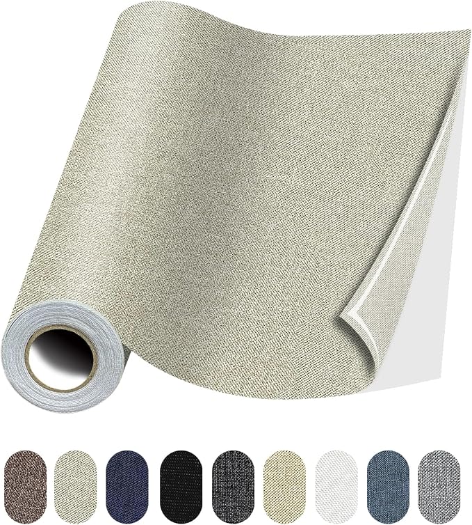 Fabric Repair Patches, 17X79 Inch Linen Repair Tape Self-Adhesive Fabric by Lifeshoon