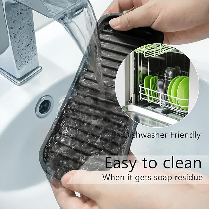 Silicone Sponge Holder Kitchen Sink Organizer Tray Dish Caddy Soap Dispenser - Image 4