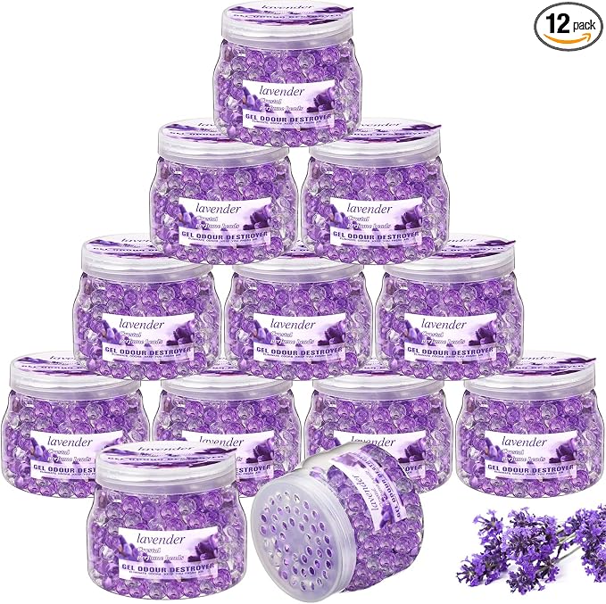 Timgle 12 Pack Odor Eliminator Gel Beads Bulk 10 Ounces Air Freshener Gel Beads by Timgle