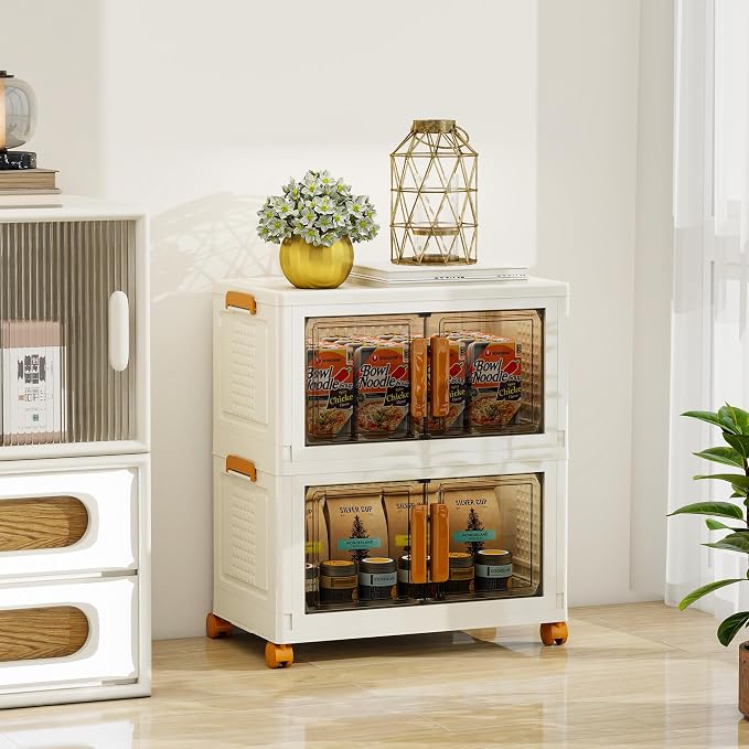 2 Tier Stackable Plastic Storage Bins - Image 7