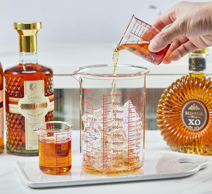 High Borosilicate Glass Measuring Cup-V-Shaped Spout，Glass Measuring Beaker - Image 6