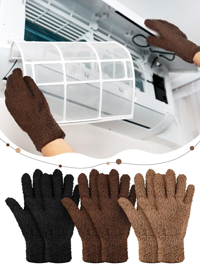 Patelai 3 Pairs Microfiber Plant Dusting Gloves Leaf Cleaning Gloves - Image 6