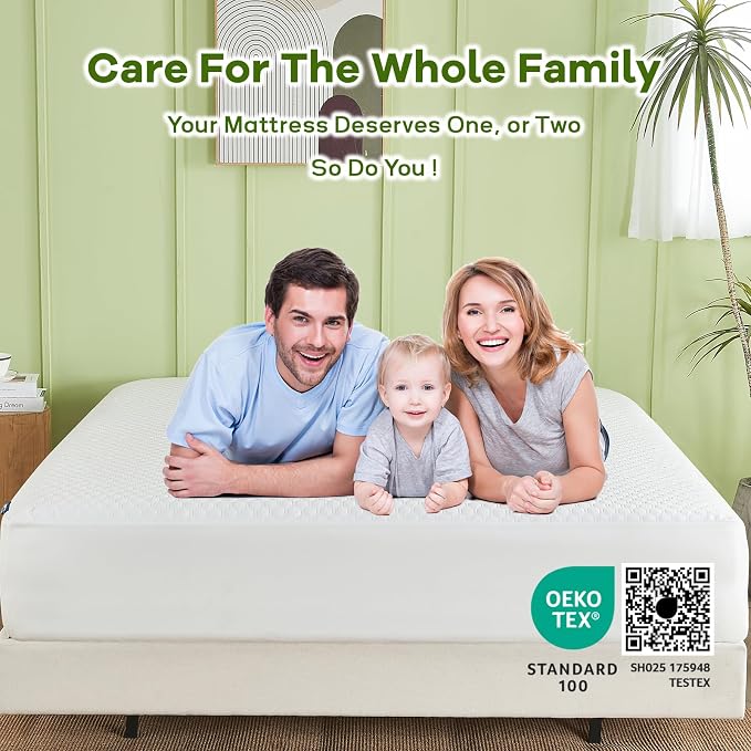 Luxury Queen Size Tencel Waterproof Mattress Protector Deep Pocket - Image 9