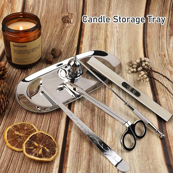 5 in 1 Candle Accessory Set, Candle Wick Trimmer Cutter, Candle Snuffer & - Image 6