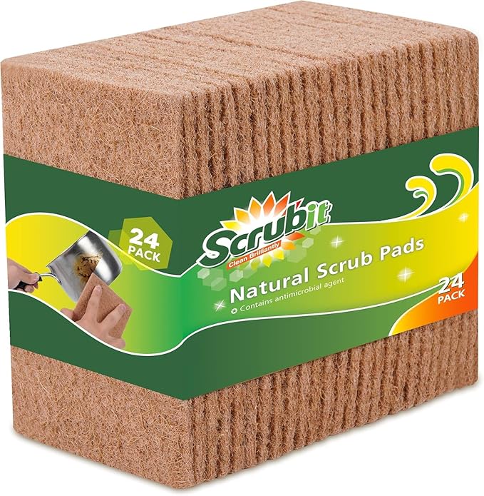 SCRUBIT 24 Natural Scouring Pads by SCRUBIT