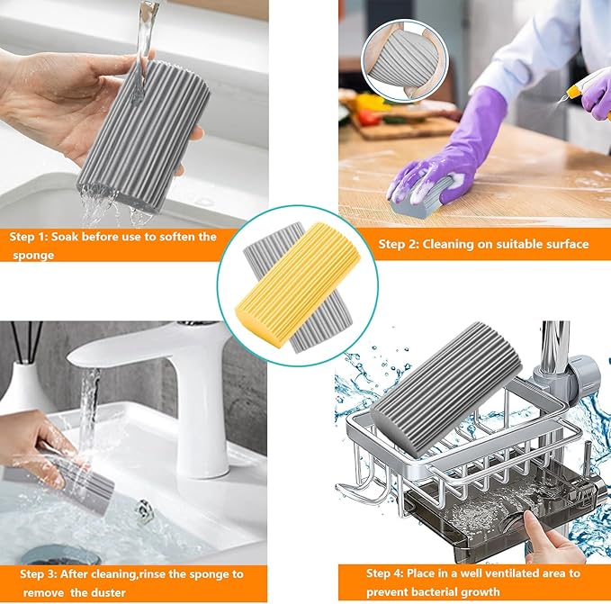 18-Pack Damp Clean Duster Sponge, Magic Sponge Eraser - Image 6