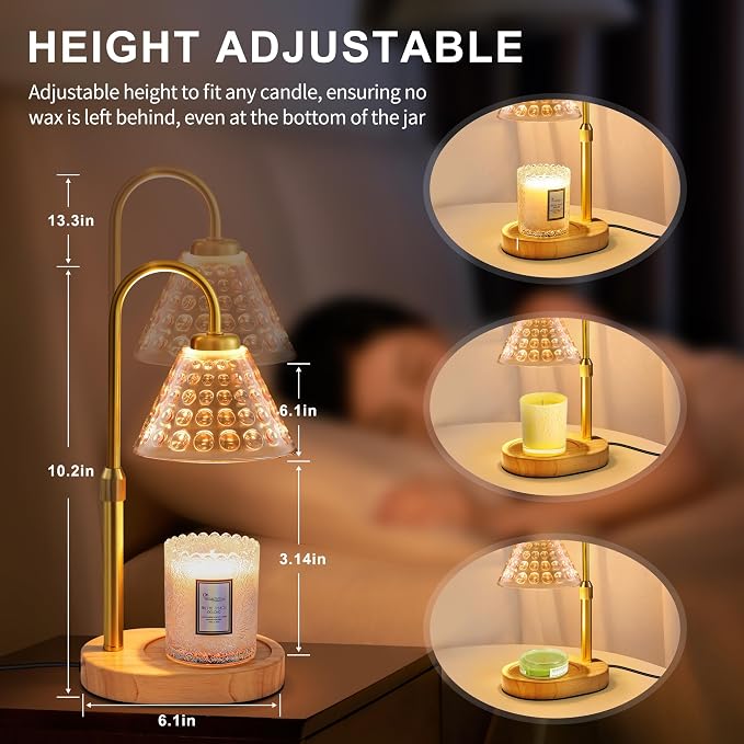 Candle Warmer Lamp with Timer Dimmable, Birthday Gifts - Image 2