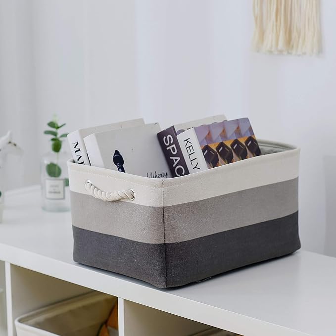 Large Storage Baskets for Shelves, Fabric Baskets for Organizing, Collapsible - Image 5