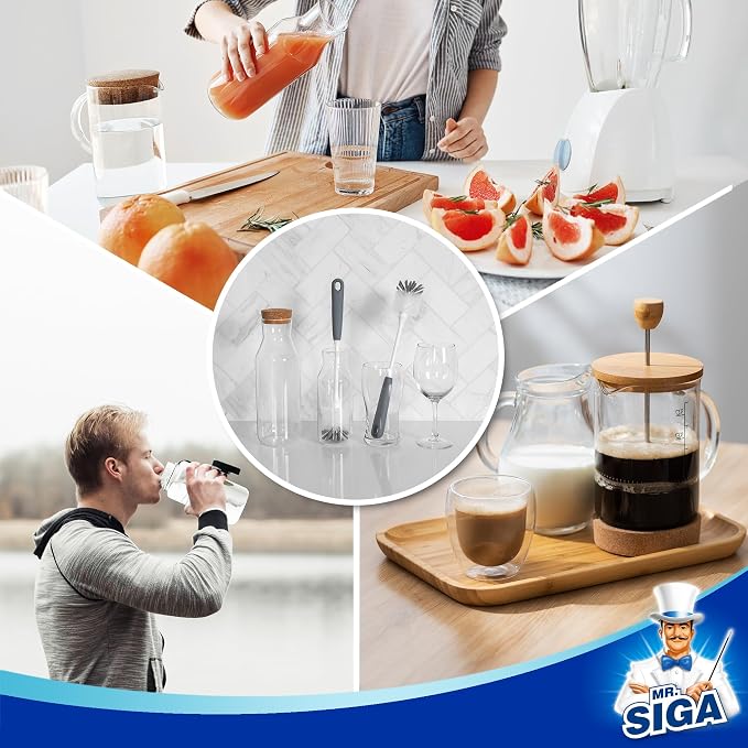 MR.SIGA Long Handle Bottle Brush, Flexible Scrub Brush - Image 7