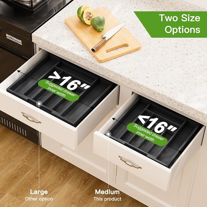 Pipishell Bamboo Expandable Drawer Organizer - Image 4