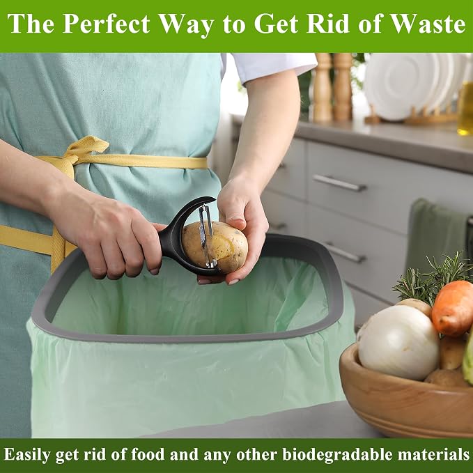 C Crystal Lemon 50 Count Biodegradable Kitchen Food Waste Bags - Image 7