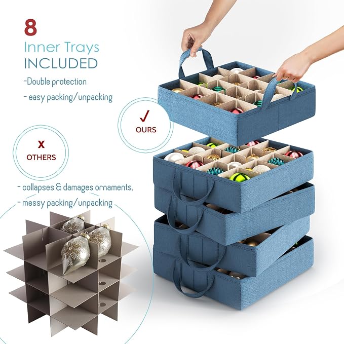 Hearth & Harbor Large Christmas Ornament Storage Box - Image 2