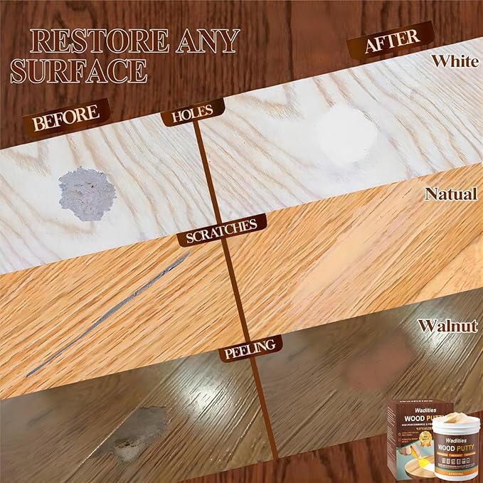 Natual Wood Filler, Natual Wood Putty, Paintable Stainable Wood Repair Putty - Image 5