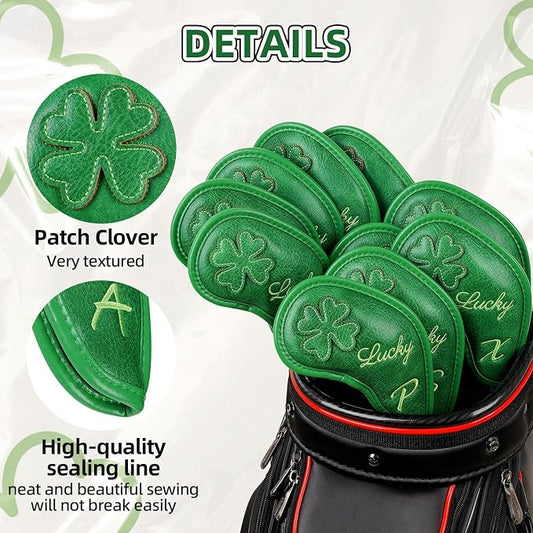 Golf Headcovers Golf Club Head Covers Four Leaf Clover Good Luck Charm - Image 2