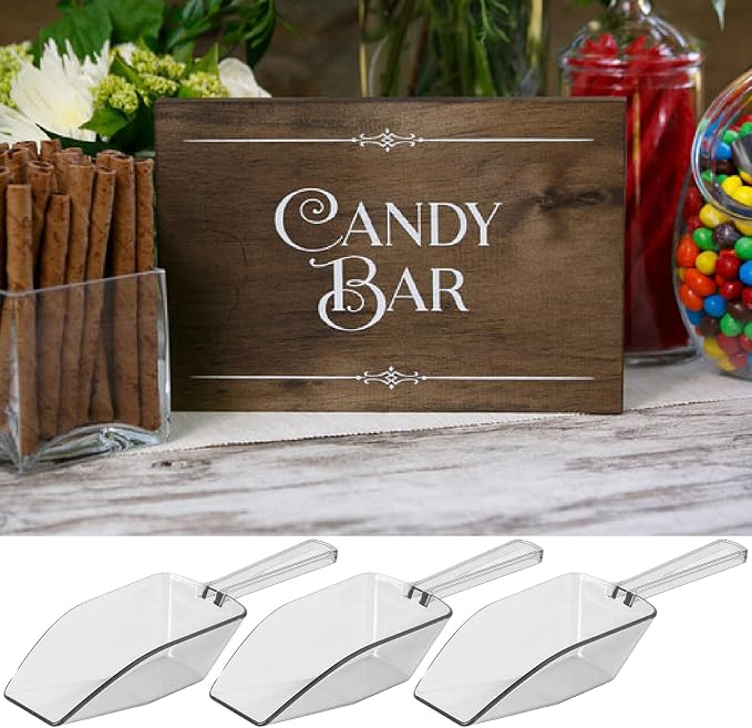 Clear Mini Plastic Acrylic Scoops 12 Pcs | 5.5” Kitchen Scoop | Wedding - Image 5