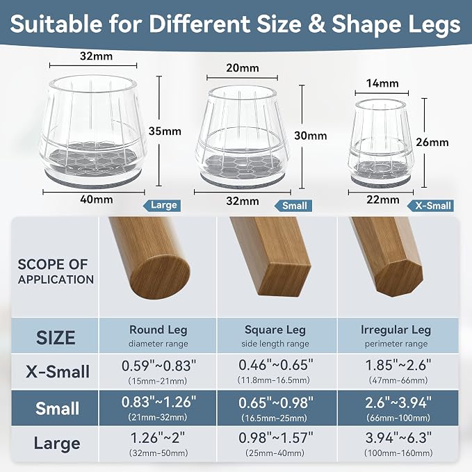 24PCS Silicone Chair Leg Floor Protectors - Image 3