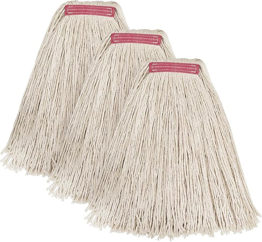 Matthew Cleaning 20oz 3Pack Cotton Floor Mop, Cotton Looped-Open String Heavy by MATTHEWCLEANINGPRODUCTS