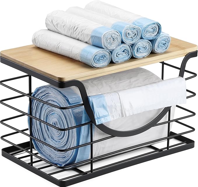Extra Large Trash Bag Holder Under Sink Stackable Kitchen Storage by YAFFWA