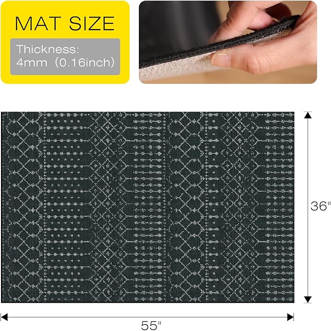 Office Chair Mat for Hardwood & Tile Floors, Non-Slip Floor Protector for - Image 2