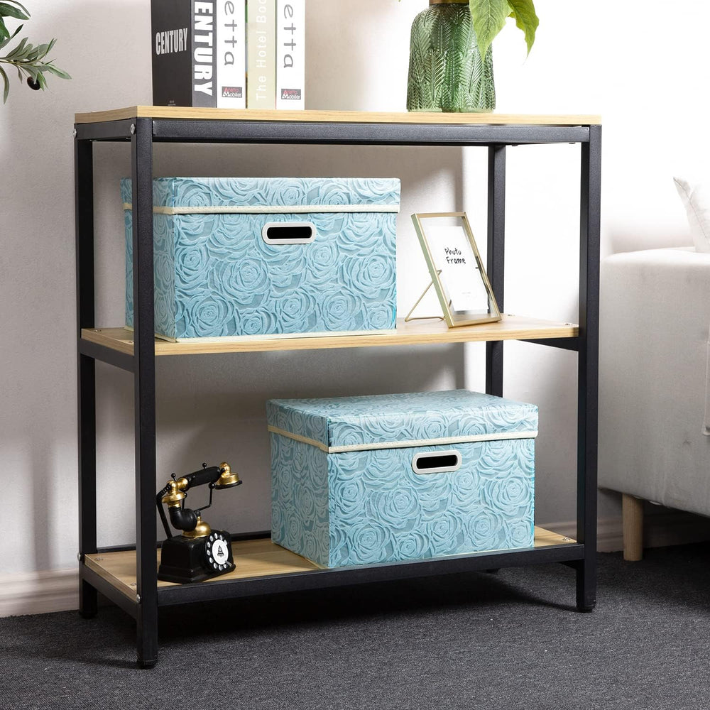PRANDOM Stackable Storage Cubes with Lids [5-Pack] Fabric Decorative Storage ...