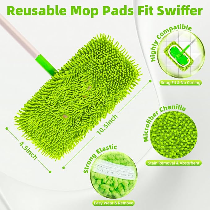 Reusable Dry Sweeping Cloths Microfiber Wet Pads Refill Compatible - Image 3