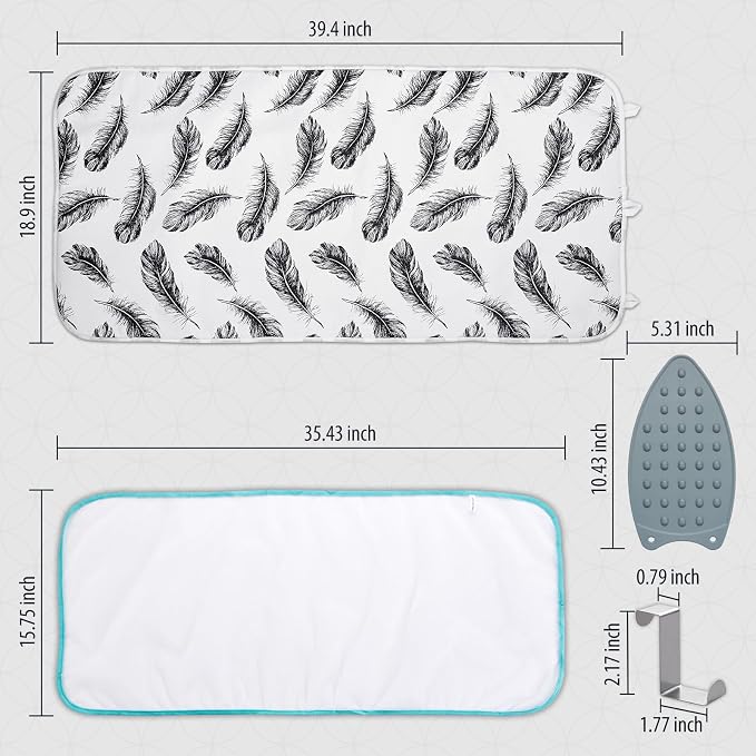 Seiritex Ironing Mat, Portable Ironing Pad 39.4 x 18.9 inch Table Top Iron - Image 7