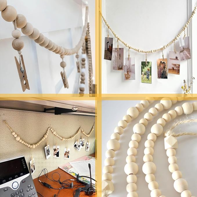 8 Feet Wooden Beads Garland - Image 5