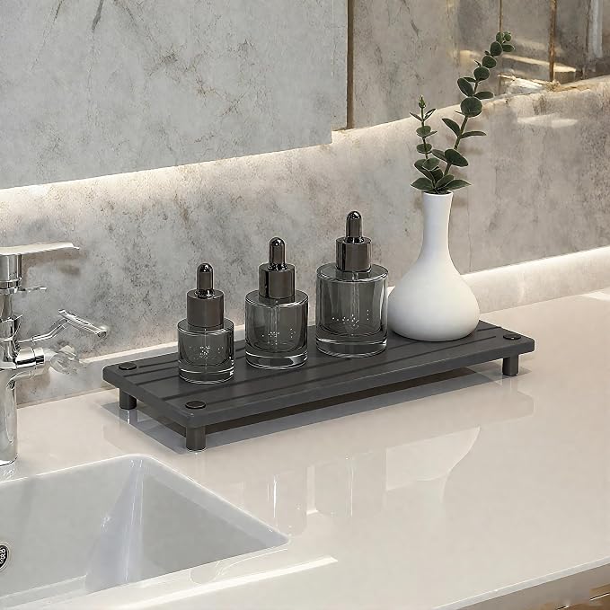 Quick Dry Sink Caddy Kitchen Sink Organizer, Water Absorbing Stone Tray - Image 8