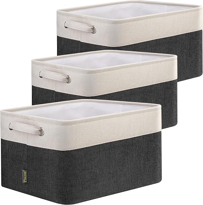 BALEINE 3 Pack Fabric Storage Bins by BALEINE