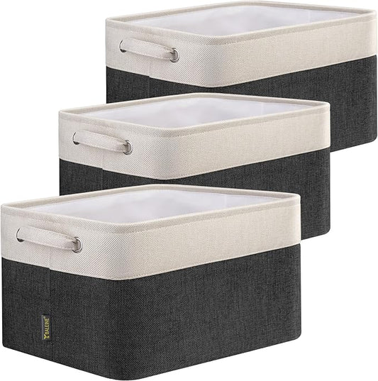 BALEINE 3 Pack Fabric Storage Bins by BALEINE