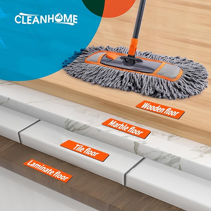 Microfiber Dust Mop for Hardwood Floor Cleaning, Dry and Wet Baseboard and - Image 6