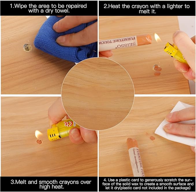 SEISSO Furniture Repair Crayon, Scratch Repair Wax, Furniture Marking Repair - Image 4