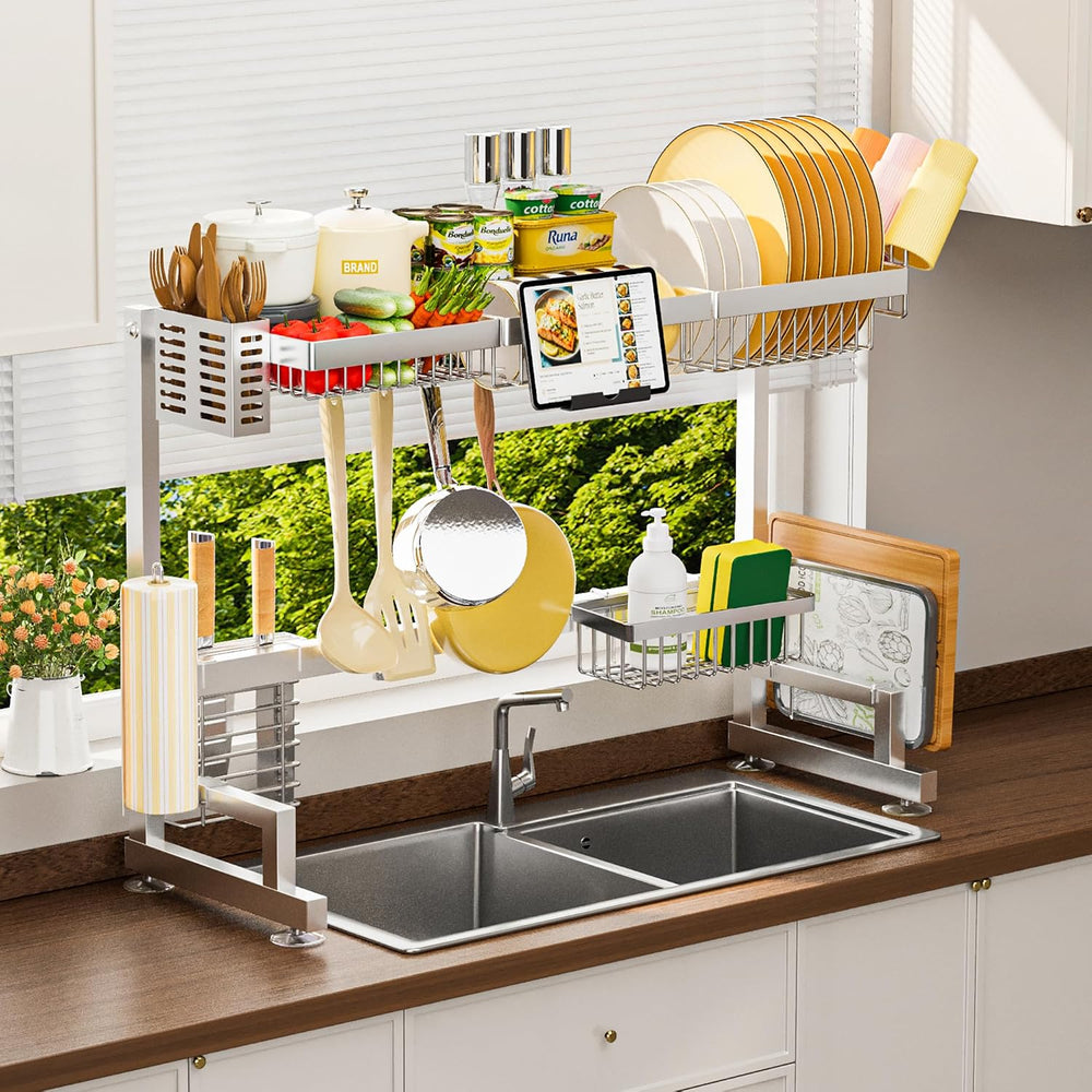 ADBIU Luxurious 304 Stainless Steel Over Sink Dish Drying Rack (Suitable for ...