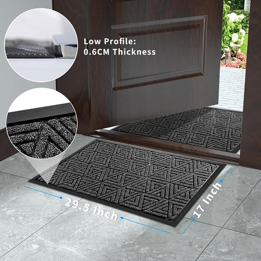 Yimobra Outdoor Mats for Front Door 29.5x17, All-Weather Waterproof Non-Slip - Image 2