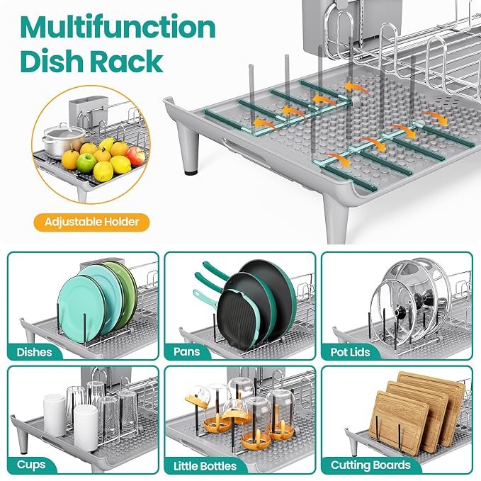 Expandable Dish Drying Rack, Foldable Dish Rack - Image 3