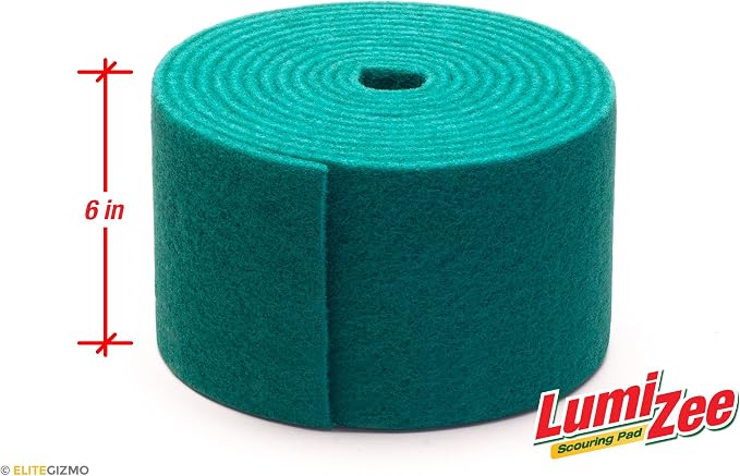 Green Scrubbing Pad Roll 19ft Economy Size Medium Duty Abrasive Scrub Sponge - Image 5
